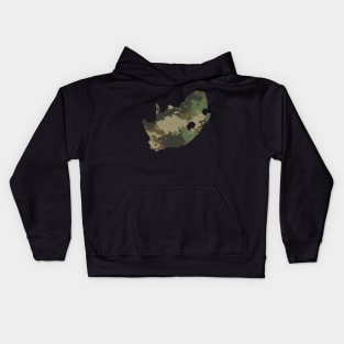 South Africa Map Camo Pattern African Safari Camouflage Kids Hoodie